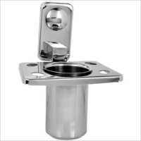 Round Chrome Finish Brass Toothbrush Holder