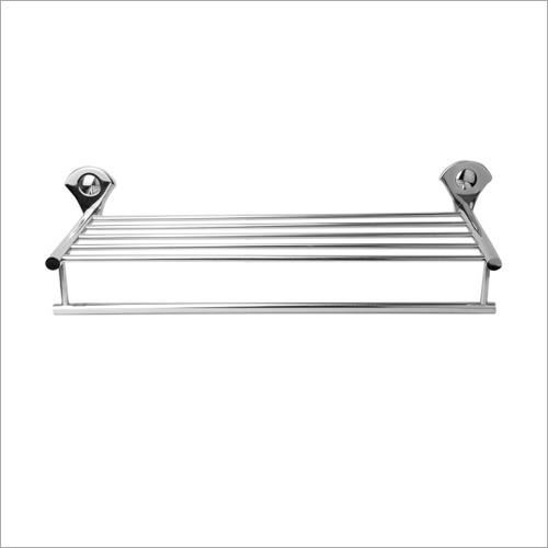 Brass Towel Shelf Rack - Customized Sizes, Chrome Polished Finish, Anti-Rust Coating, Low Maintenance Design