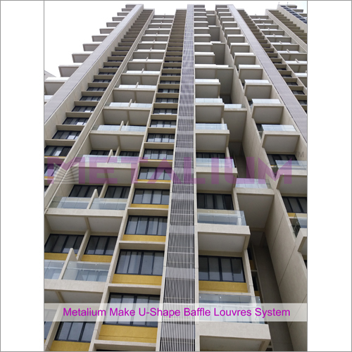 Metalium Make U-Shape Baffle Louvres System
