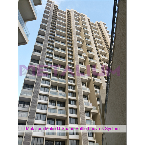 Metalium Make U-Shape Baffle Louvres System