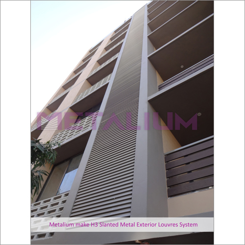 H3 Slanted Metal Exterior Louvers System