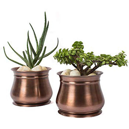 Rose Gold Garden Planter