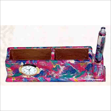 Pen Stand With Watch And Mobile Holder Design Type: Hand Building