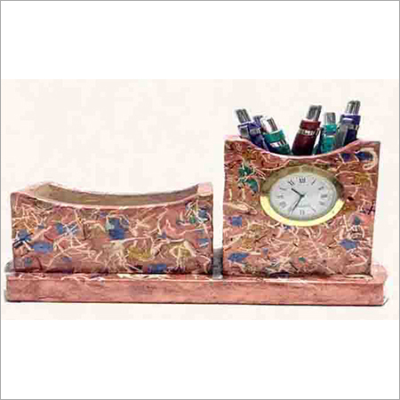 Pen Stand With Watch And Mobile Holder Design Type: Hand Building