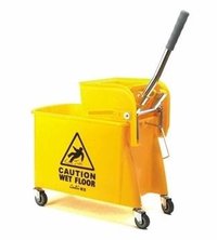 Plastic Single Bucket Cleaning Trolley
