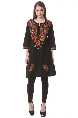 Black Designer Ethnic Ladies Kurta