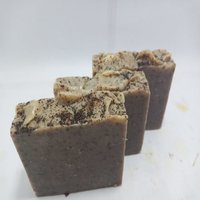 Coffee Exfoliating Handmade Soap - 100g Bar, Natural & Chemical Free, Highly Moisturising With Olive & Vegetable Oils, Aromatic Floral & Fruity Notes