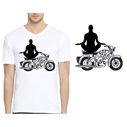 Graphic Print 100% Cotton T-Shirt - Size S-XL, White Color, Half Sleeve Style, Durable Vibrant Screen Printing, Optimal Comfort for Adults