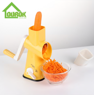 Round Multi Vegetable Nut Onin Carrot Potato Slicer Cutter Grater With 3 Blades