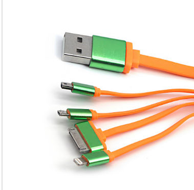 4 To 1 Data Flat Cable - Pvc Jacket, Molding Plugs | 4-in-1, Wide Compatibility, Time Saving