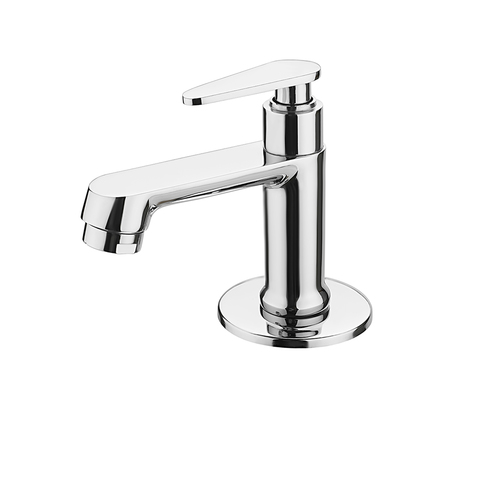 Pillar Cock - Brass and Stainless Steel, Round Shape with Durable Finish