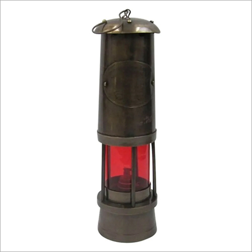 MINER LAMP Antique Finish Assorted Color RED