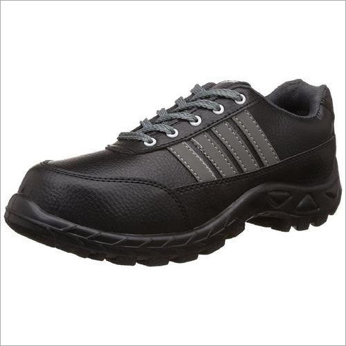Safari Pro Sprint Safety Shoes - Albama Leather, Sizes 6-11, Black Color, Lace-Up Style, PVC Insole, Oil & Acid Resistant, Steel Toe Protection