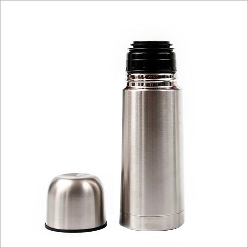 Stainless Steel Vacuum Flask - 1 Litre, Round Shape , Rust Proof with Polished Finish | Keeps Liquid Hot and Cold for 24 Hours