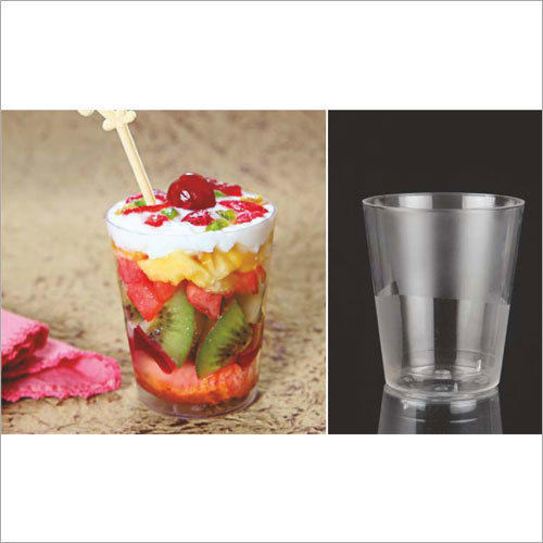 Crystal Products - Plastic, 80x60mm, Clear 250ml | FDA Compliant, Durable Design, Disposable, Easy Handling, Food Safe for Desserts and Appetizers