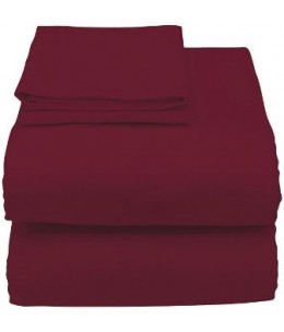 100% Cotton Sheeting-Color Burgundy-Size 34*58
