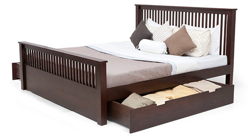 Wooden Double Bed Carpenter Assembly