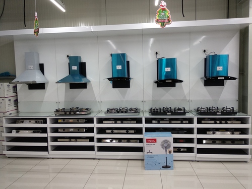 Steel Kitchen Chimney Display Racks