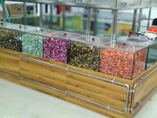 Steel Transparent Glass Store Box