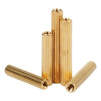 M2 Brass Knurled Pillars