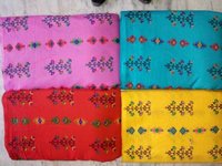 Cotton Fabric - 45 Inches Wide, Multicolor Screen Print | 100 Gsm, Plain Weave, Ideal For Clothing