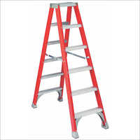 Grp Combination Ladders - Durable Red Color Coated Finish | Compact Design For Industrial Use And Machine Access