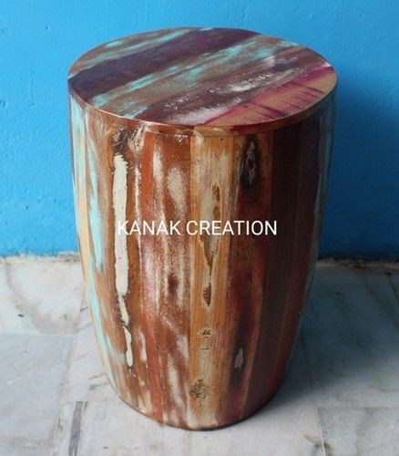 Handmade Reclaimed Wood Side Table