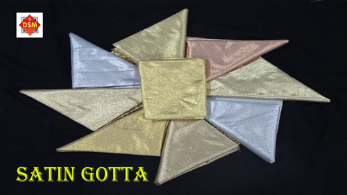 Gold Silver Copper Brown Satin Gotta