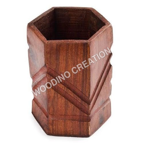 Designer Wooden Pen Holder & Letter Box