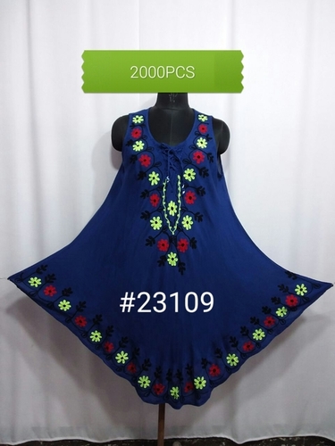 Dark Blue Umbrella Dress Length: Full Inch (In)