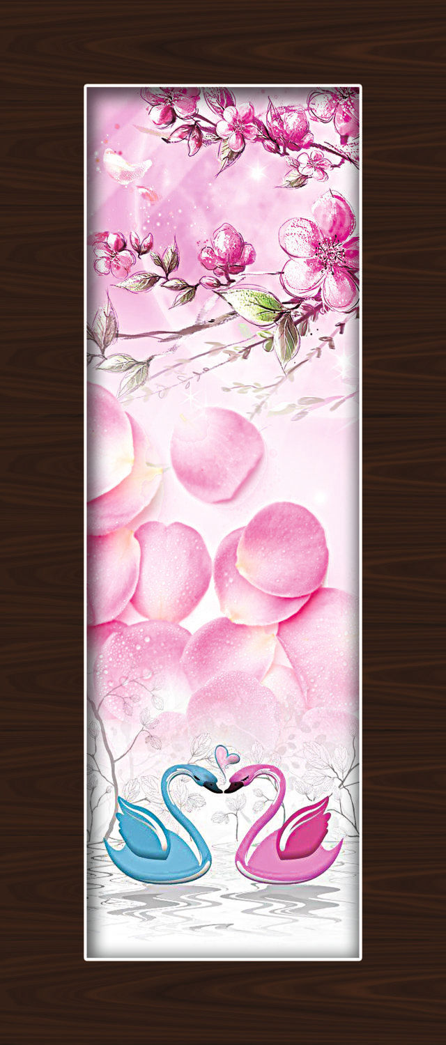 Multicolor Flowers Design Door