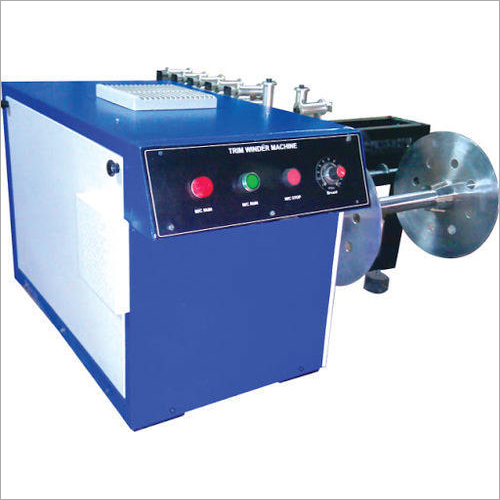 Blue Semi Automatic Trim Winder Machine