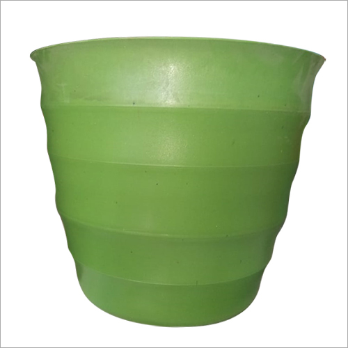 Plastic Flower Pot - 6 to 18 Inch, Glossy Green PPCP Planter for Decoration and Planting Purposes