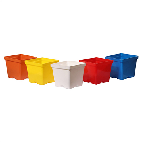 Avialable In Multi Colors Square Plastic Flower Pot