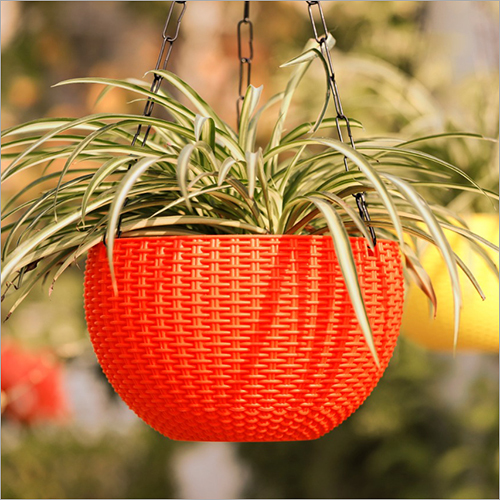 Red Indoor Decorative Plastic Flower Pot