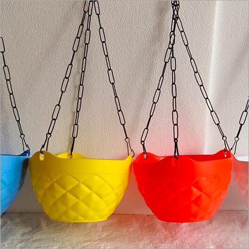Avialable In Multi Colors Domestic Hanging Plastic Flower Pot