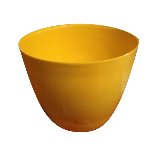 Yellow Round Mini Plastic Flower Pot