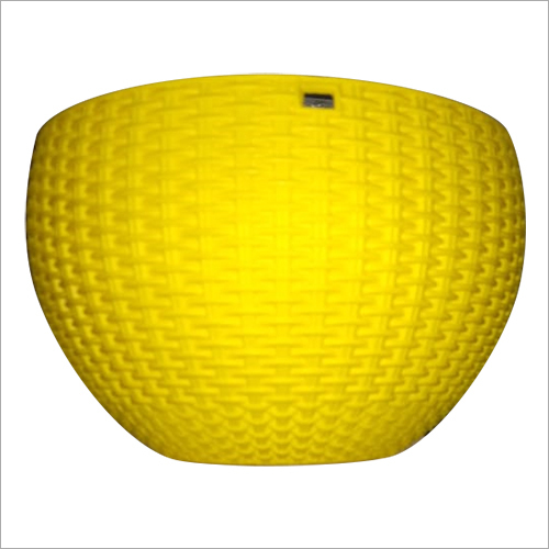 Decorative Plastic Flower Pot - PPCP Material, 6 to 18 Inch Size, Glossy Yellow Finish - Eye-Catching Design for Decoration and Planting