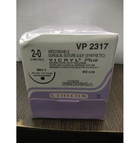 Ethicon Synthetic Absorbable Coated Vicryl Plus Antibacterial Sutures (Polyglactin 910 With Triclosan) (VP2317) 0 reviews