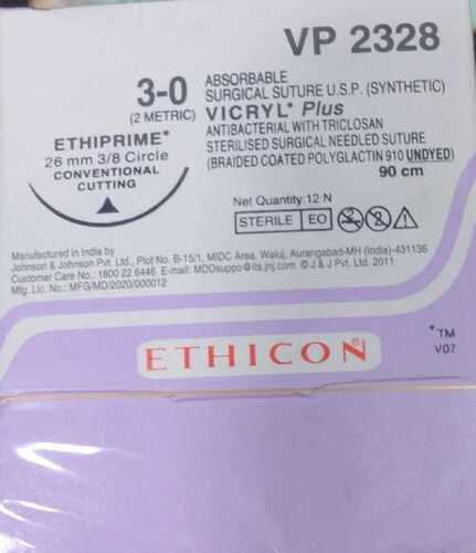 Ethicon Synthetic Absorbable Coated Vicryl Plus Antibacterial Sutures(VP2328)