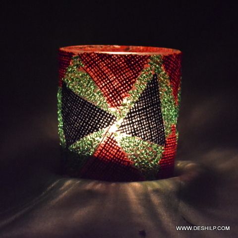 Handmade Mosaic Glass Candle Holder