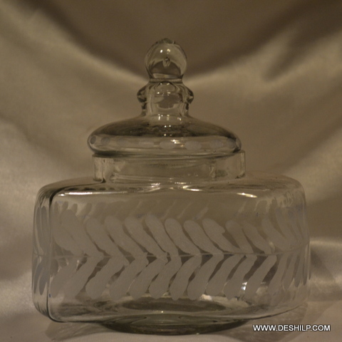 Clear Glass Jar With Glass Lid