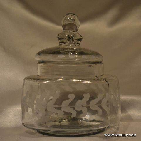 Antique Glass Clear Jar