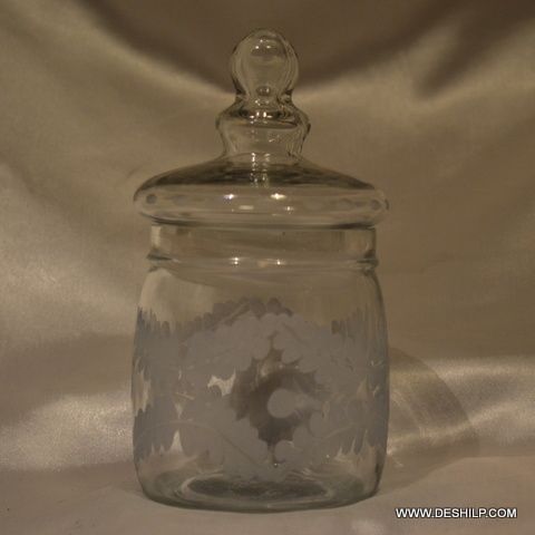 Cutting Glass Food Jar