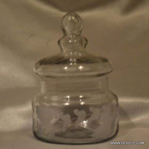 Small Glass Jar With Glass Lid