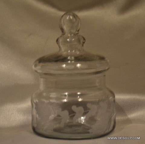 Small Glass Jar With Glass Lid