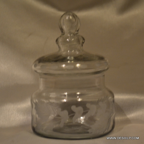Transparent Small Glass Jar With Glass Lid