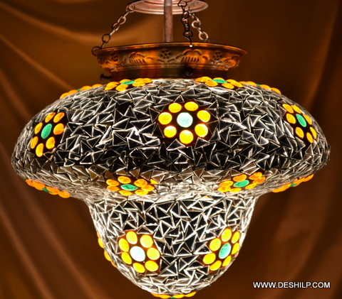 Heritaglow Mosaic Panel - Color: Brown And Yellow
