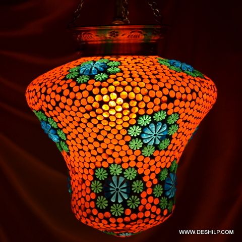 Orange Mosaic Wall Hanging