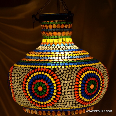 Golden And Multicolor Wall Hanging For Home Decor